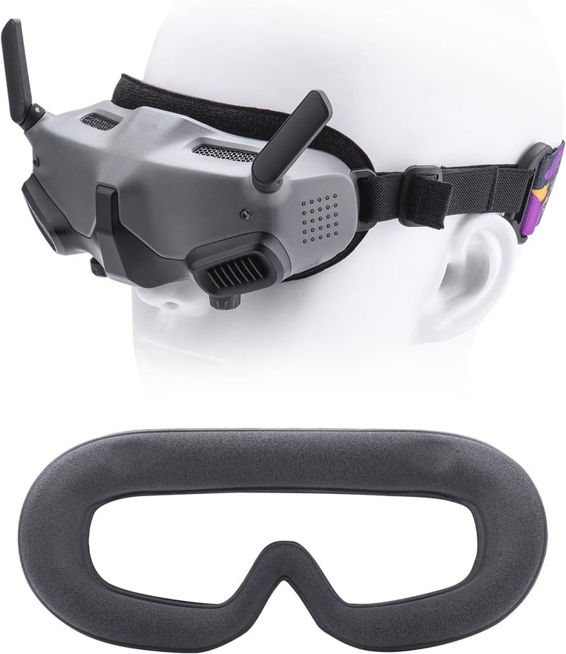 HeiyRC وسادة فوم أفاتا لنظارات DJI 2، لوحة عين بديلة، وسادة وجه ناعمة، إسفنجة لواجهة نظارات DJI أفاتا 2 ملحقات - Image 1